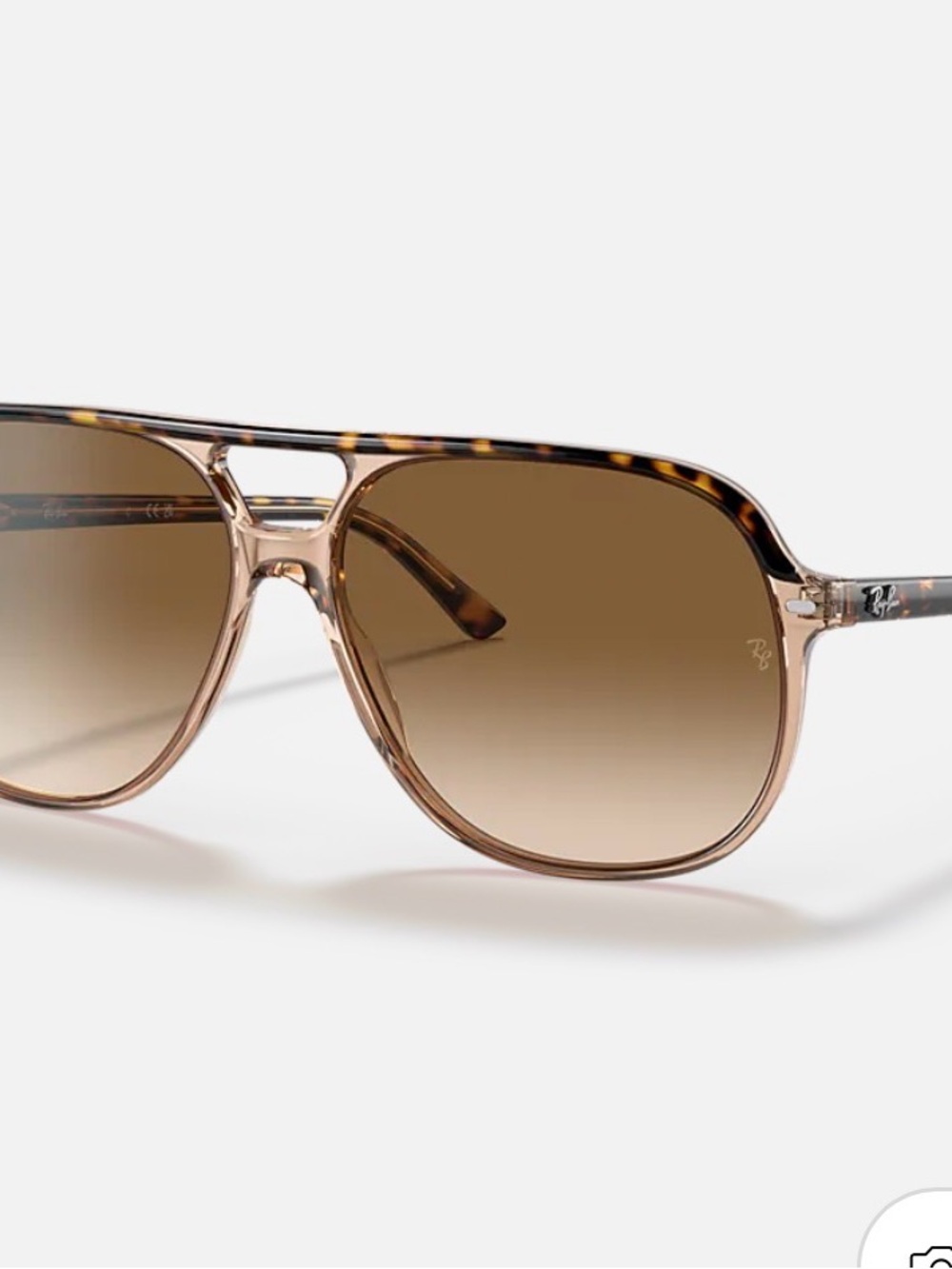 Ray-Ban Tortoiseshell Brown Gradient Pilot Sunglasses - Picture 2 of 4